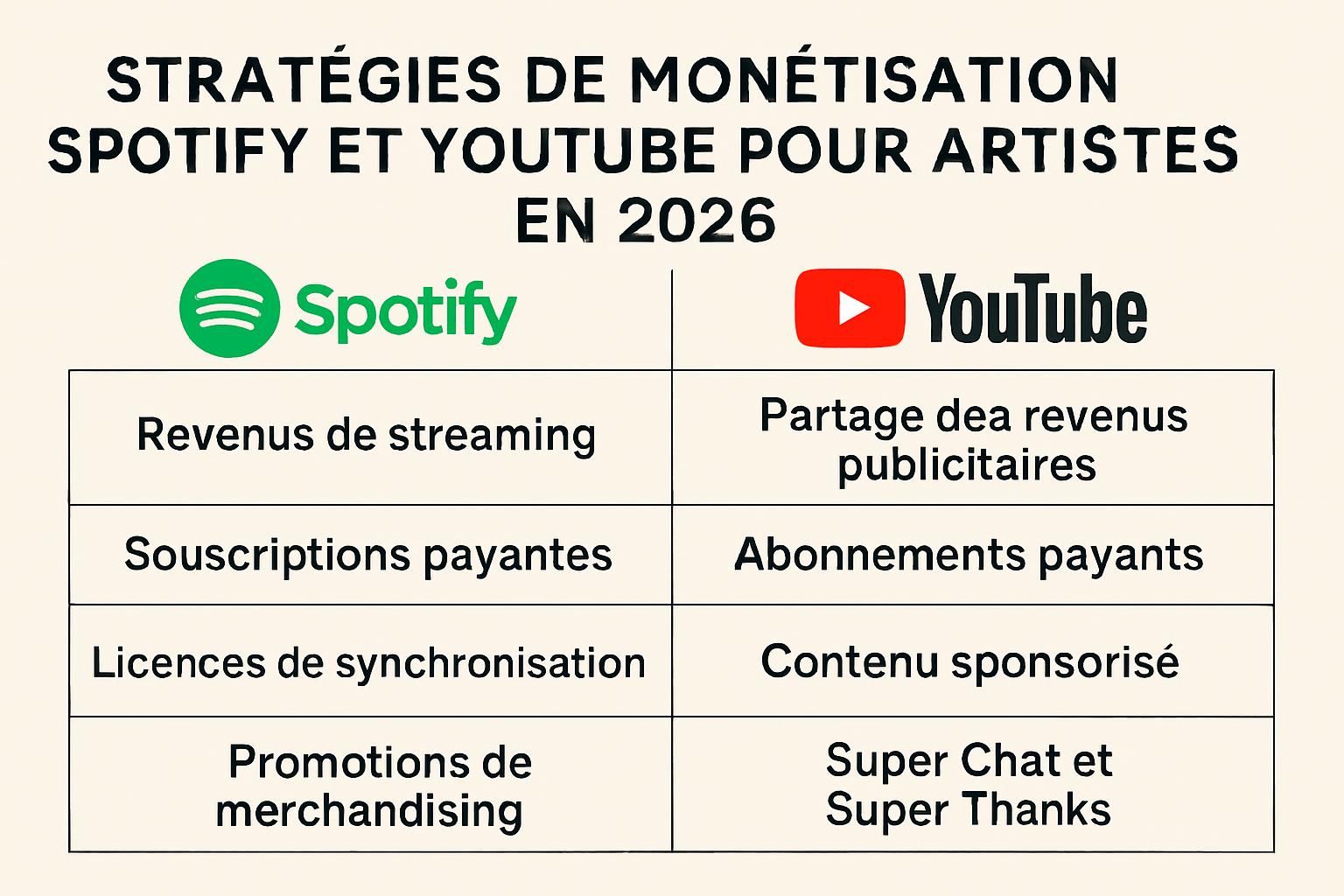 découvrez comment maximiser vos revenus en combinant efficacement spotify et youtube. apprenez des stratégies clés pour optimiser votre présence et booster vos gains sur ces deux plateformes majeures.