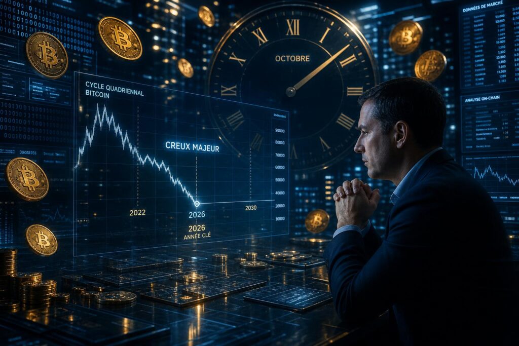 découvrez l'analyse de benjamin cowen sur le cycle quadriennal du bitcoin, avec une anticipation d'un creux majeur prévu pour octobre 2026, et préparez-vous aux évolutions du marché cryptographique.