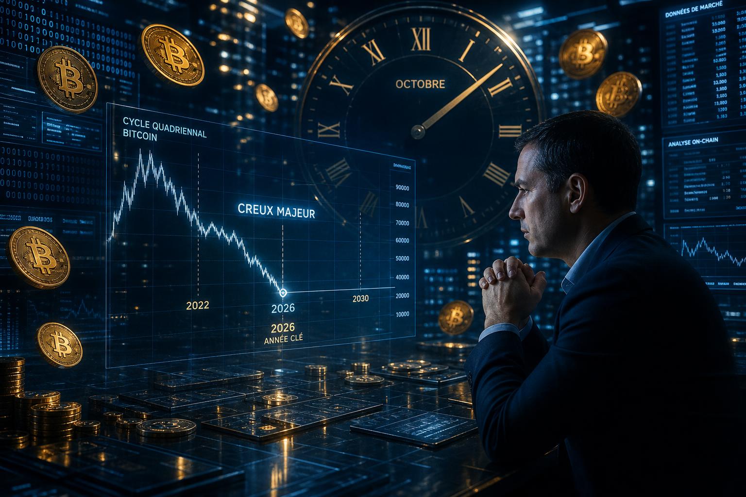 découvrez l'analyse de benjamin cowen sur le cycle quadriennal du bitcoin, avec une anticipation d'un creux majeur prévu pour octobre 2026, et préparez-vous aux évolutions du marché cryptographique.