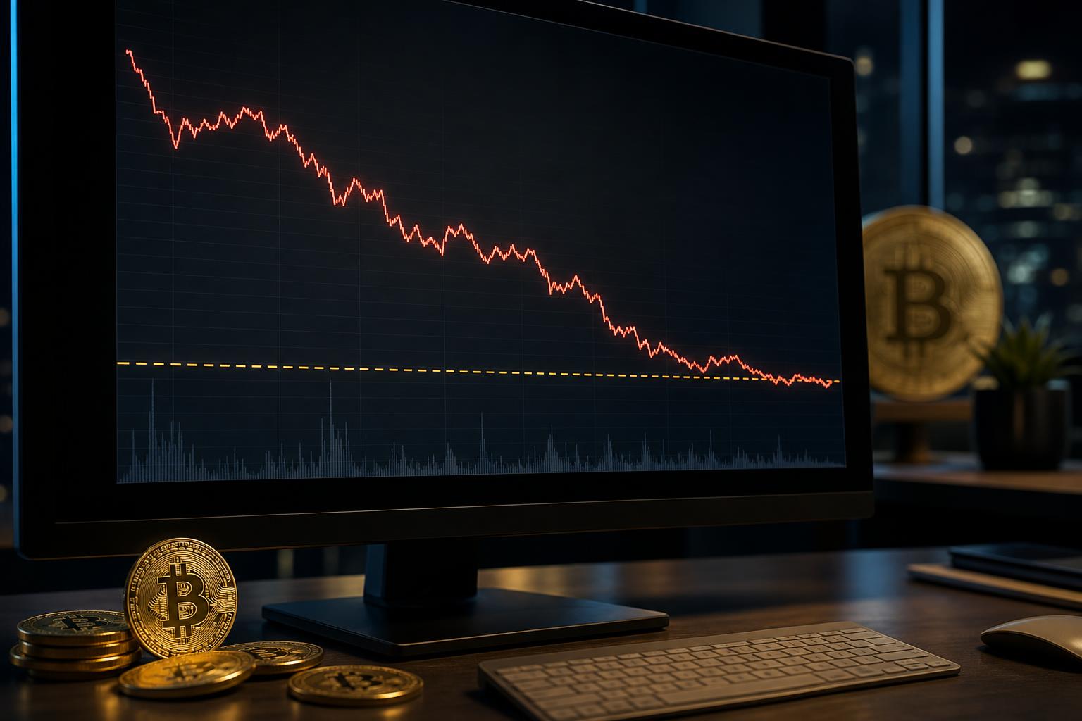 bitcoin reste sous les 77 000 $ après quatre jours consécutifs de baisse, analysant les tendances du marché et les perspectives à court terme.