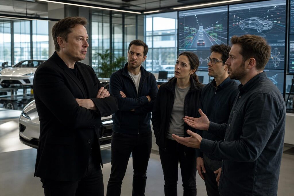 en début 2025, elon musk met fin à sa collaboration avec les experts en véhicules autonomes, les mêmes spécialistes qui ont contribué aux avancées majeures dans ce domaine.
