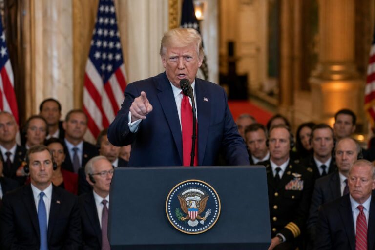 lors d'une cérémonie marquante, donald trump affirme avec fermeté que l'iran ne possédera jamais l'arme nucléaire, soulignant son engagement pour la sécurité internationale.