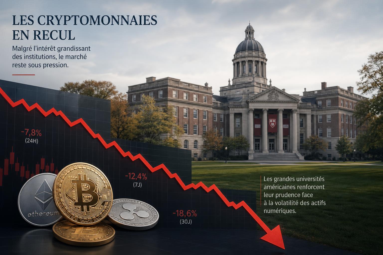 harvard met fin à ses investissements dans les etf ethereum et bitcoin, marquant un changement stratégique dans la gestion de son portefeuille d'actifs numériques.