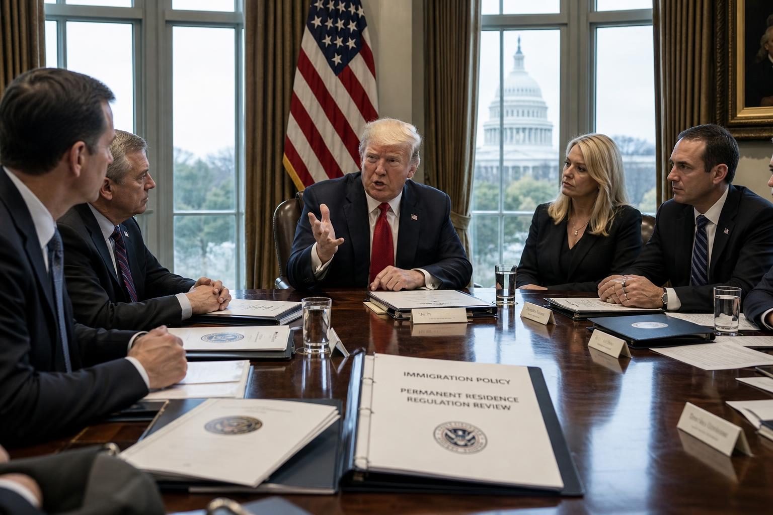 le gouvernement trump annule sa décision sur la nouvelle réglementation des demandes de résidence permanente, impactant les procédures d'immigration aux états-unis.