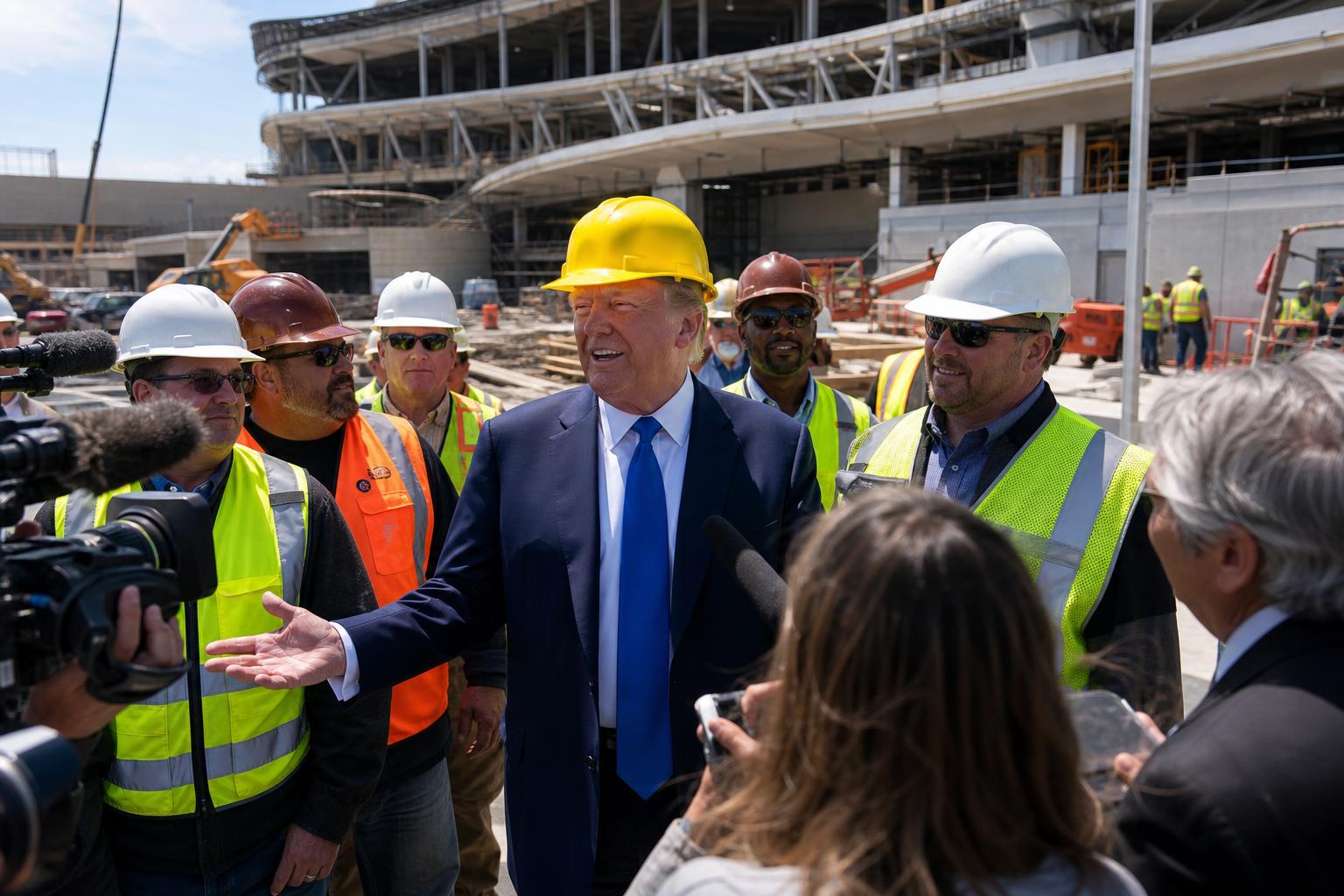 trump organise une visite de chantier très médiatisée pour améliorer l'image de sa salle de bal controversée, espérant ainsi apaiser les critiques et attirer l'attention positive.