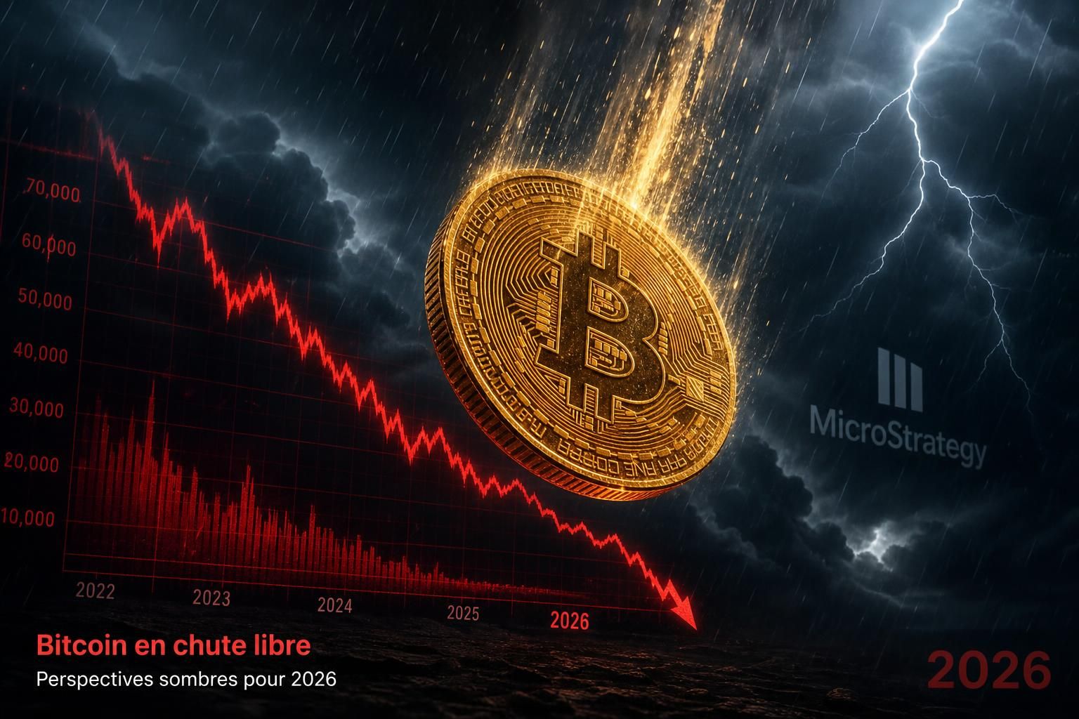 découvrez les raisons de la chute continue du bitcoin et analysez la tendance baissière qui impacte le marché des cryptomonnaies.