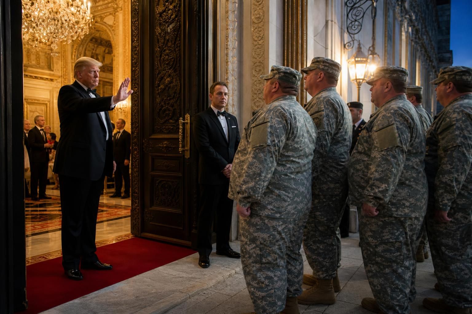 découvrez comment donald trump a interdit l'entrée aux soldats en surpoids lors de sa somptueuse soirée, suscitant débats et réactions.
