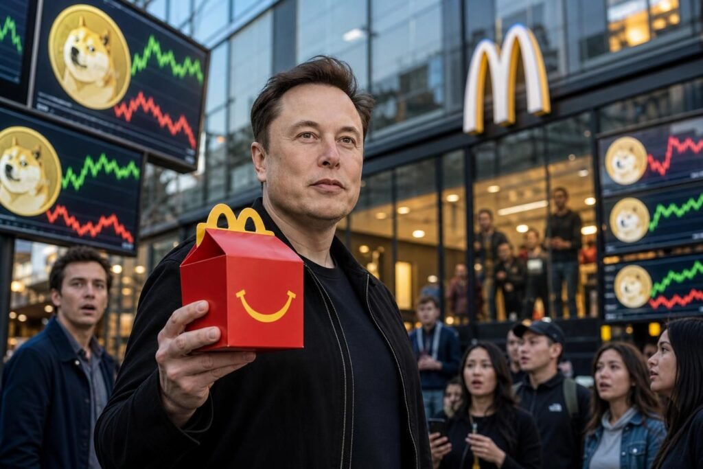 elon musk souhaite toujours un happy meal chez mcdonald's payé en dogecoin, mais le prix a récemment évolué. découvrez les derniers détails de cette initiative surprenante.