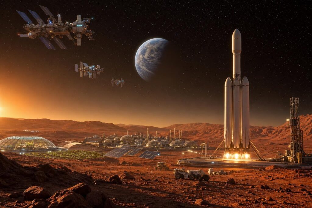 découvrez l'introduction en bourse de spacex et explorez les ambitions visionnaires d'elon musk, de la colonisation humaine sur mars aux innovations des data centers en orbite.