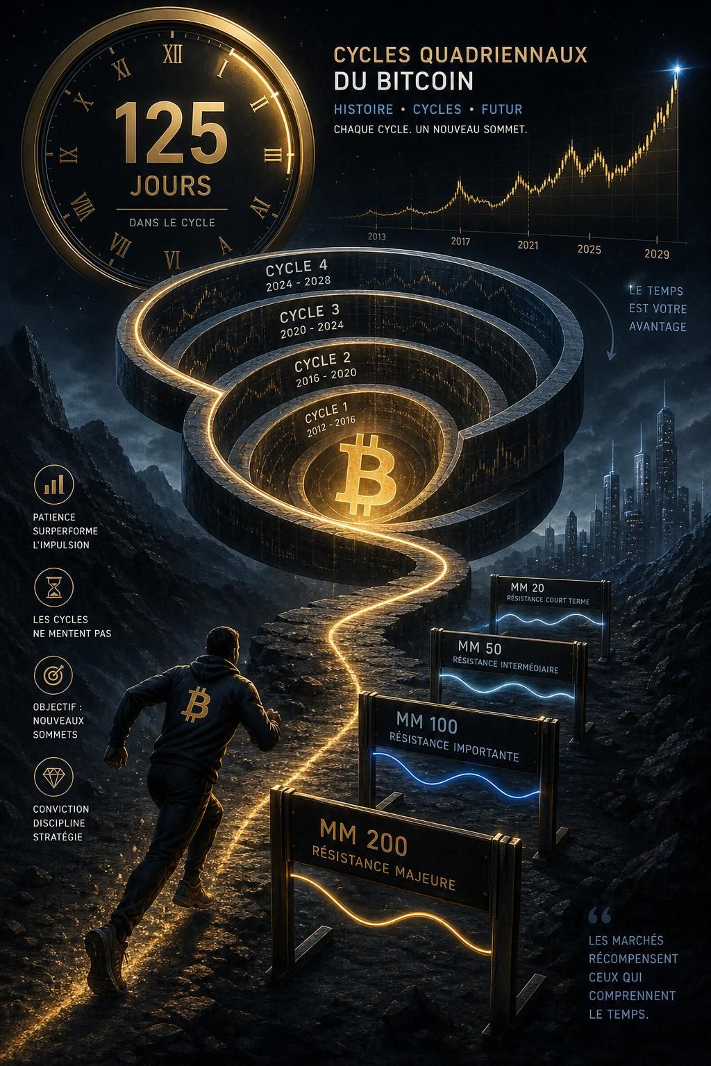découvrez comment les indicateurs graphiques prévoient un creux historique pour le bitcoin dans les 125 prochains jours, analysant les tendances et perspectives du marché.